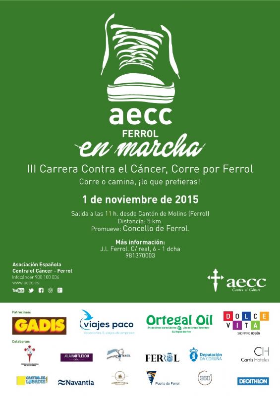 III Edición: Contra el cáncer ¡Corre por Ferrol!